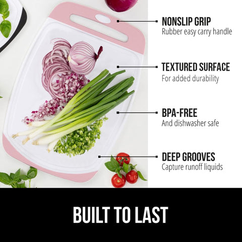 Gorilla Grip 13.8x9.6 inch board offers stable prep space