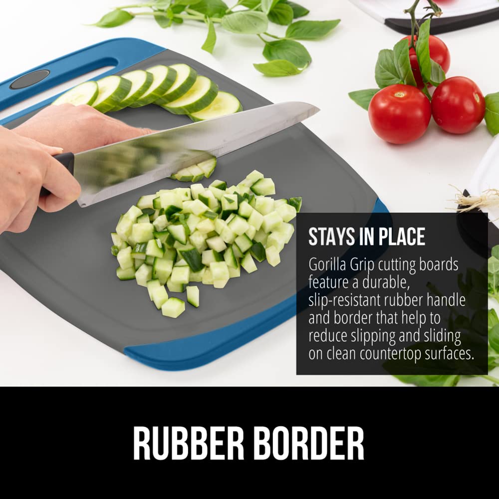 GORILLA GRIP board with slip resistant border for stable chopping