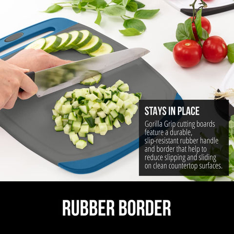 GORILLA GRIP board with slip resistant border for stable chopping