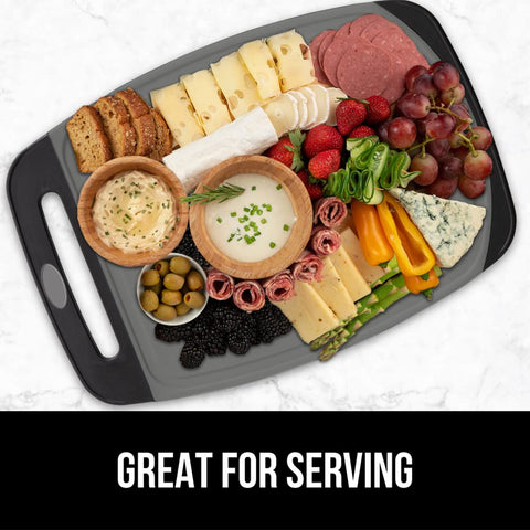 GORILLA GRIP cutting board set 3 easy storage design fits any kitchen