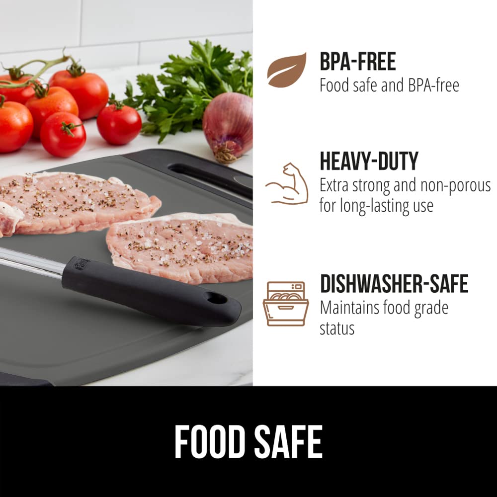 GORILLA GRIP cutting board set 3 reversible design for multitasking