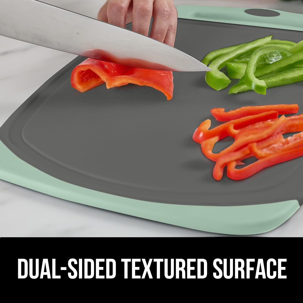 GORILLA GRIP board with slip-resistant border for stable prep.