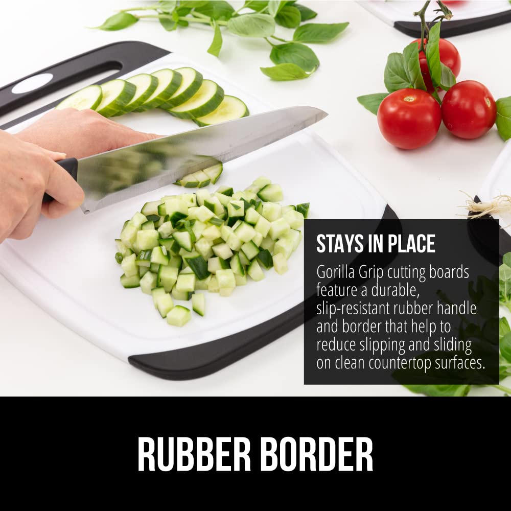 GORILLA GRIP small cutting board with nonporous surface resists absorption