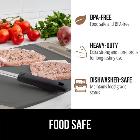 GORILLA GRIP dishwasher-safe boards simplify cleanup after cooking.