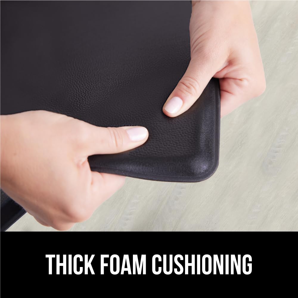 GORILLA GRIP mats suitable for home, kitchen, and garage tasks across spaces.
