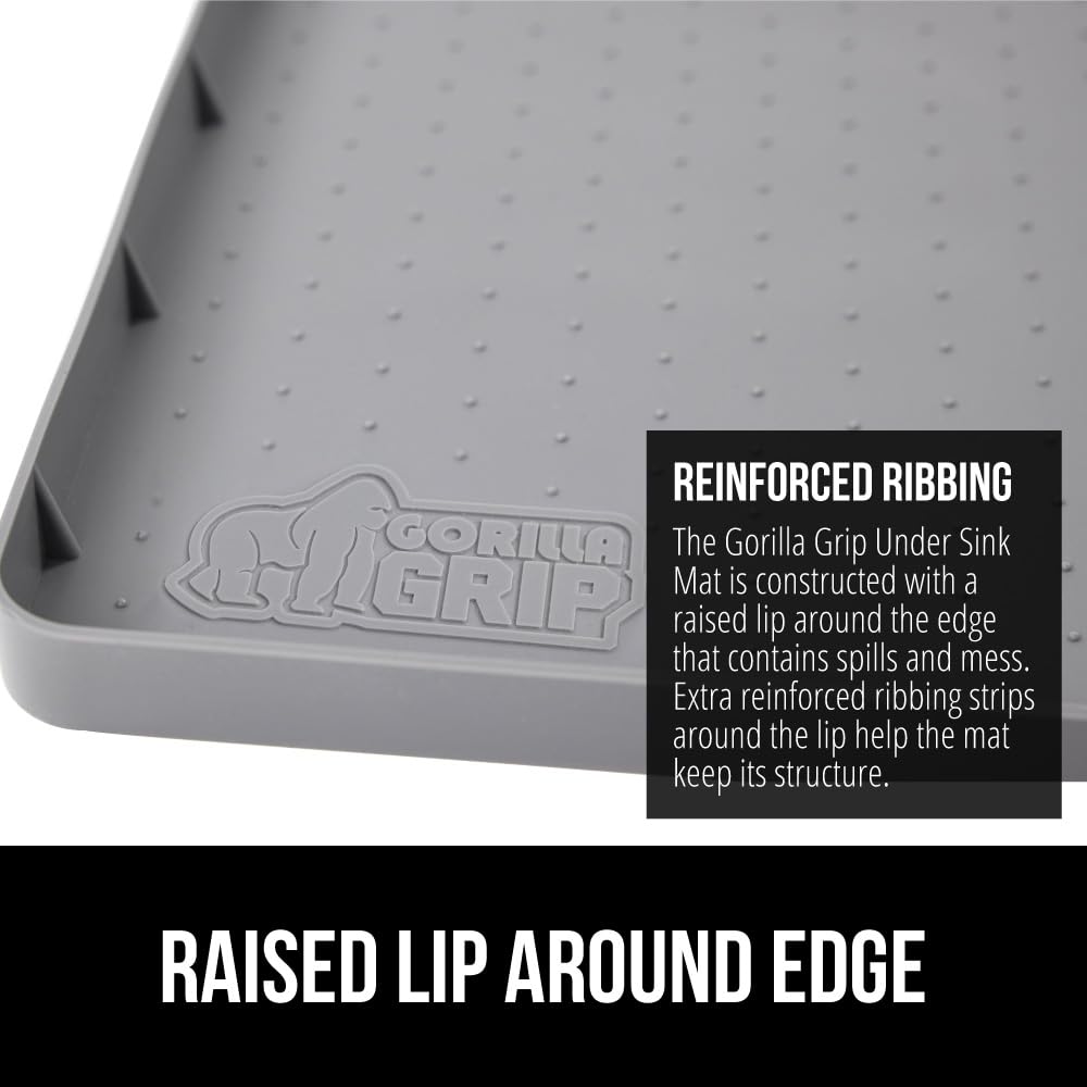 GORILLA GRIP versatile mat for kitchen, bath, and laundry protection.