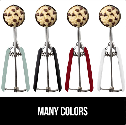 Gorilla Grip meatball spring scoop creates evenly shaped morsels.