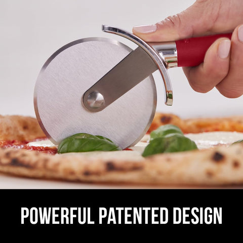 GORILLA GRIP thumb guard protection on 9-inch pizza cutter