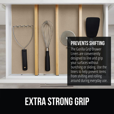 Non-adhesive powerGRIP liner laid flat for easy removal and cleaning