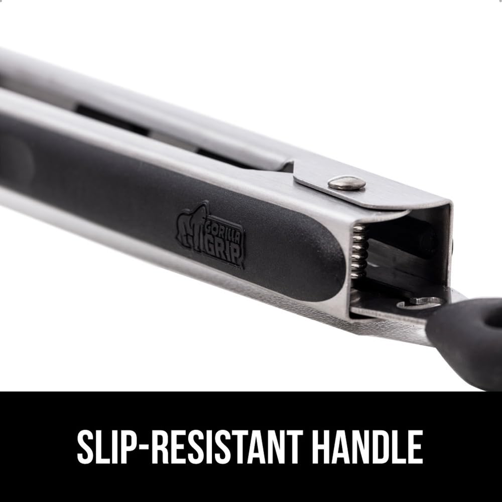 GORILLA GRIP silicone head protects nonstick cookware during cooking.