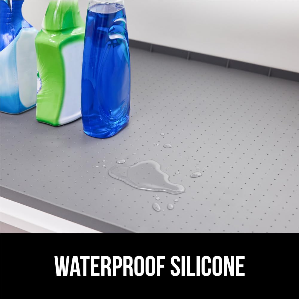 GORILLA GRIP stays-in-place mat with dots prevents sliding.