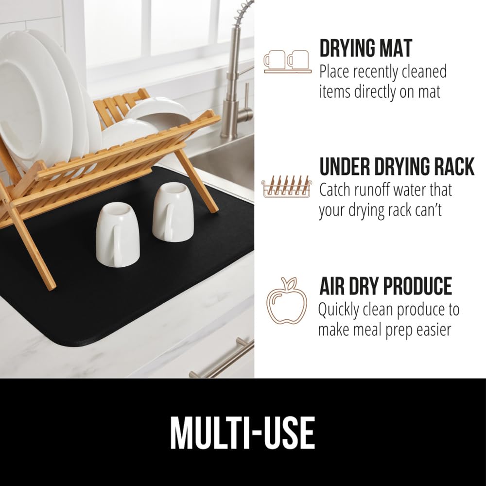 Gorilla Grip Ultra thick foam cushions delicate glassware and countertops.