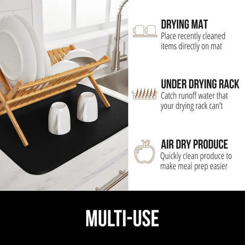 Gorilla Grip Ultra thick foam cushions delicate glassware and countertops.