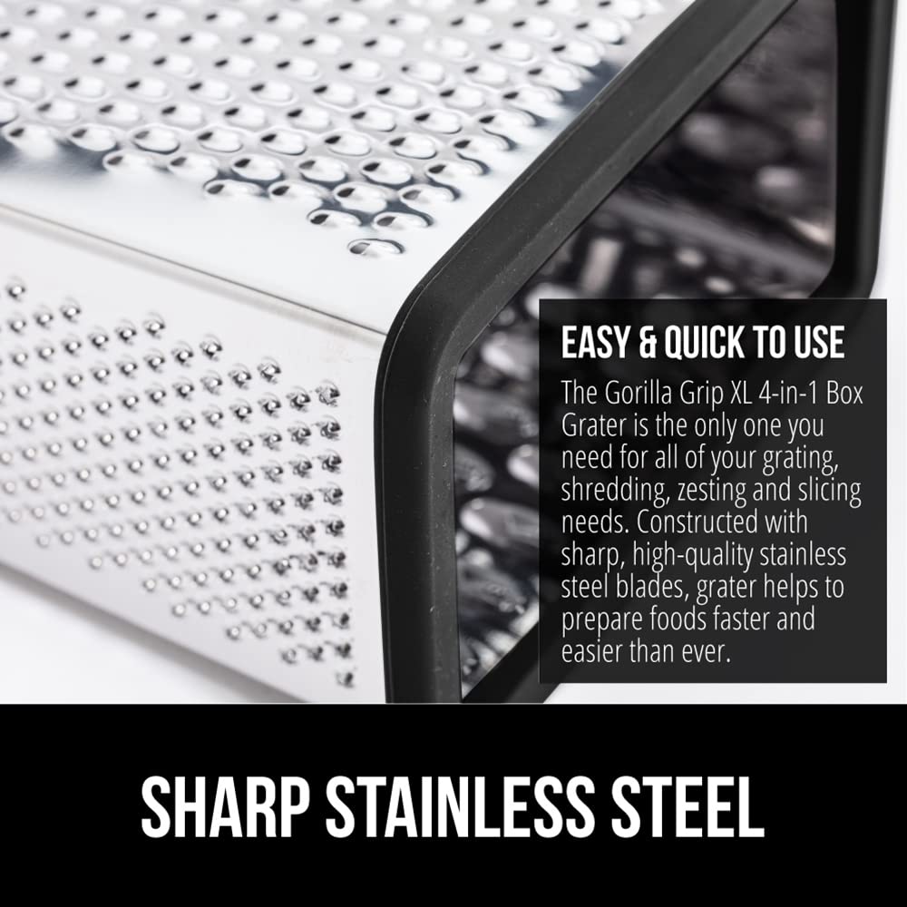 Gorilla Grip XL slip-resistant border keeps it stable during prep.