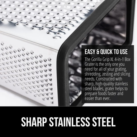 Gorilla Grip XL slip-resistant border keeps it stable during prep.
