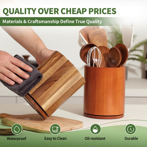 Gorsent acacia wood grain detail highlights durability
