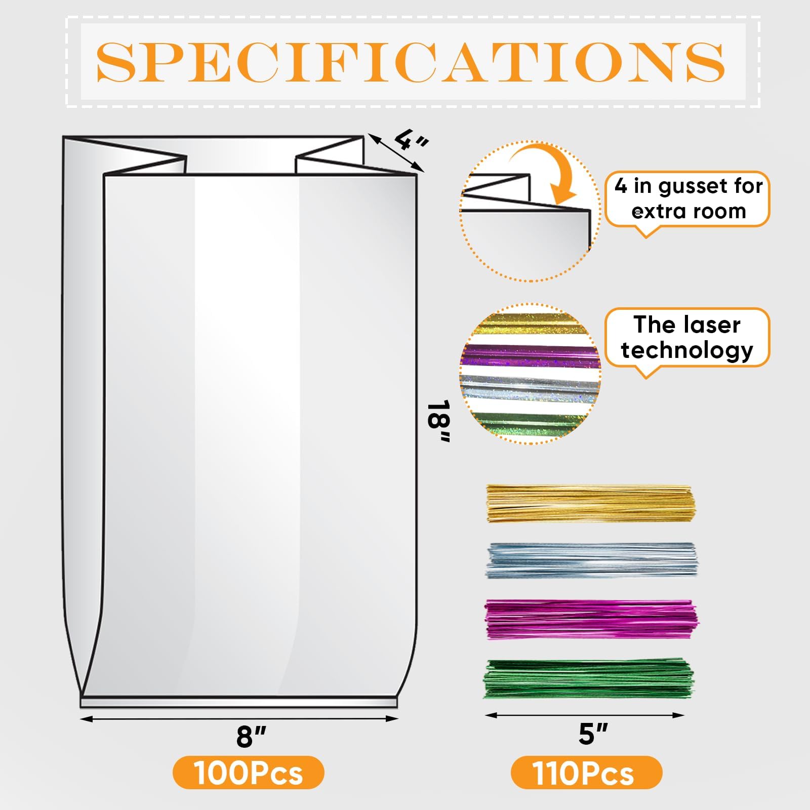 Goruru Bread Bags clear durable plastic showcase loaf contents at a glance.