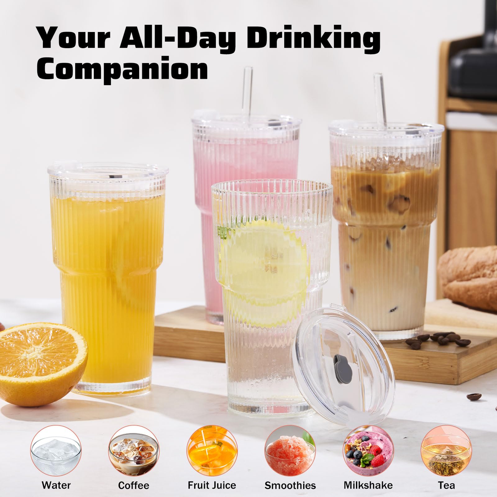 Dishwasher-safe design simplifies cleanup after drinks.