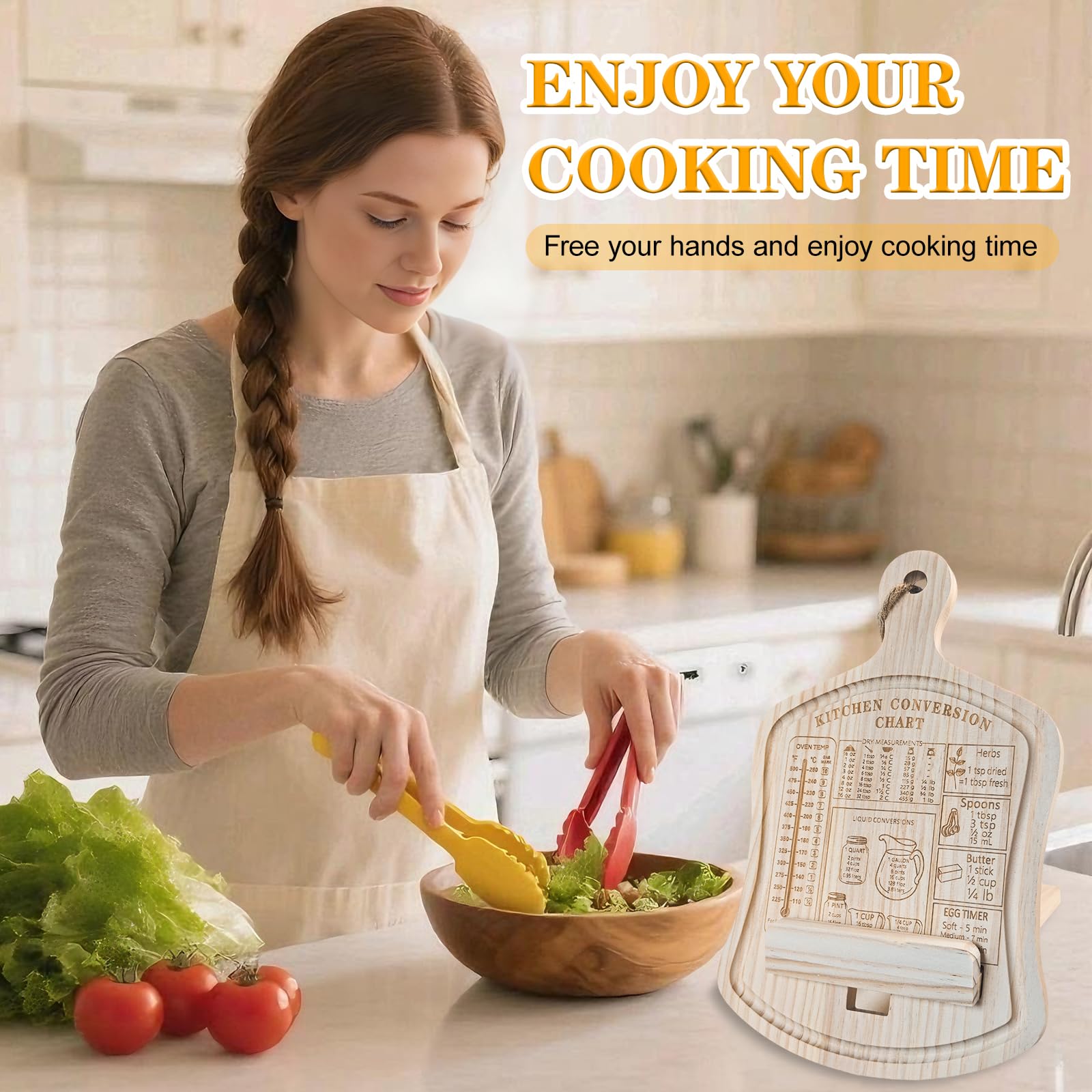 GoShambar pine finish stand on kitchen counter showcases magazines neatly