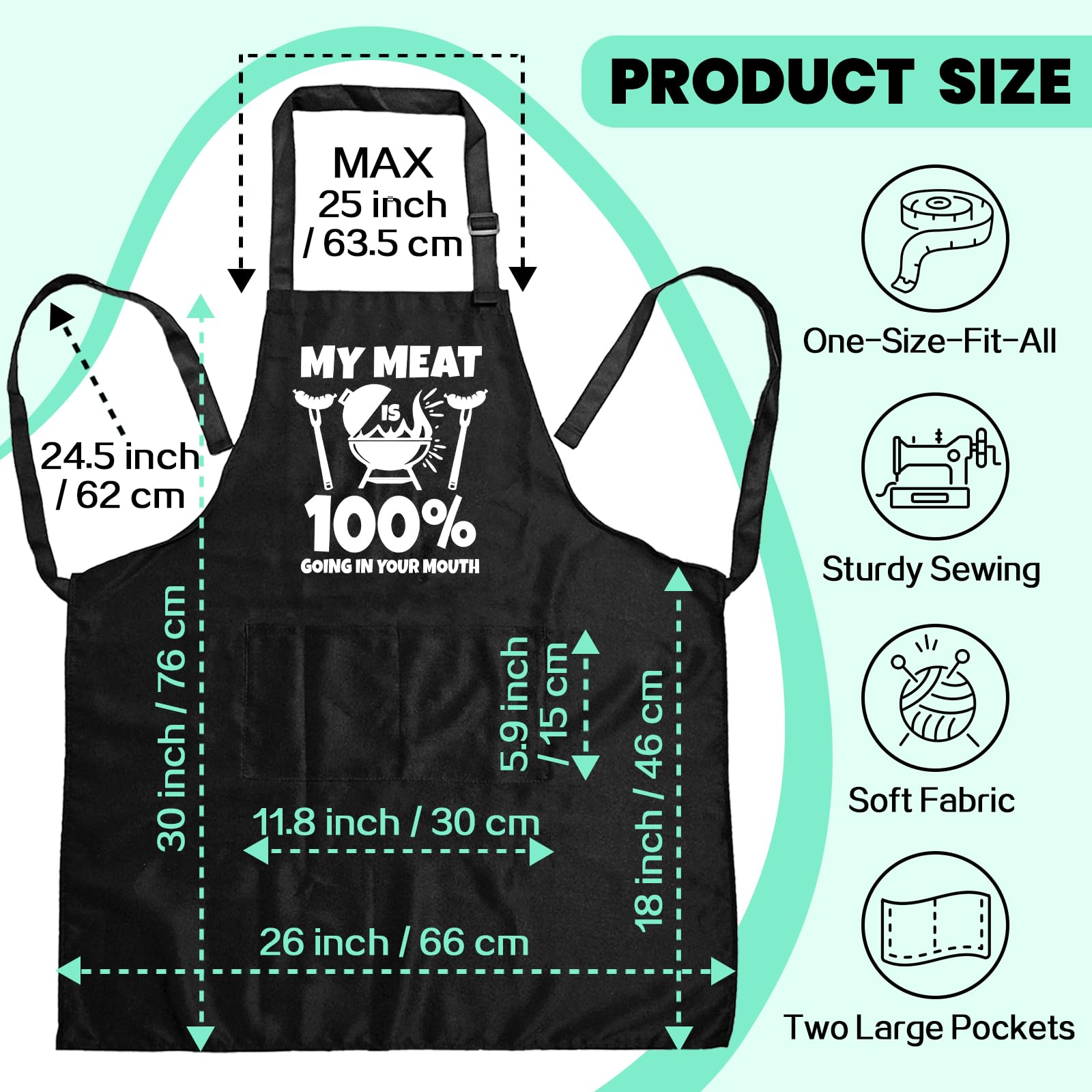 GOSJINNK apron pockets closeup showing practical storage during cooking