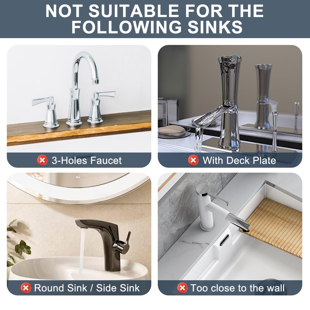 Gosmol high-wall faucet mat protecting wall behind the faucet