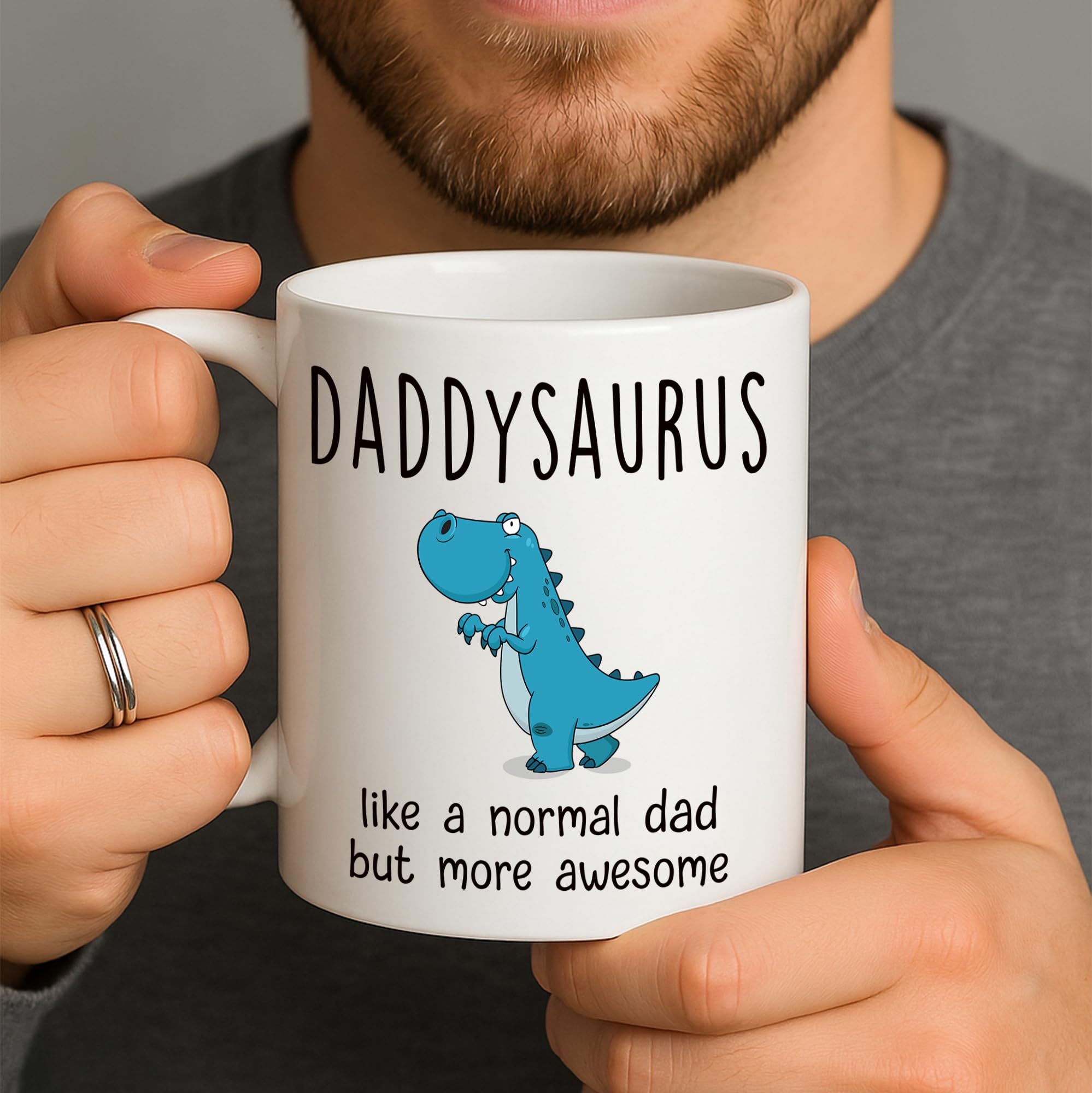Gossby DADDYSAURUS mug 11oz capacity for generous beverages