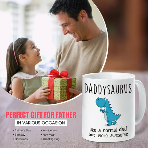 Gossby DADDYSAURUS mug dishwasher-safe ceramic, simple cleaning