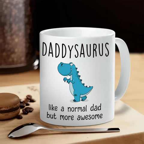 Gossby DADDYSAURUS mug note-ready space for personal message