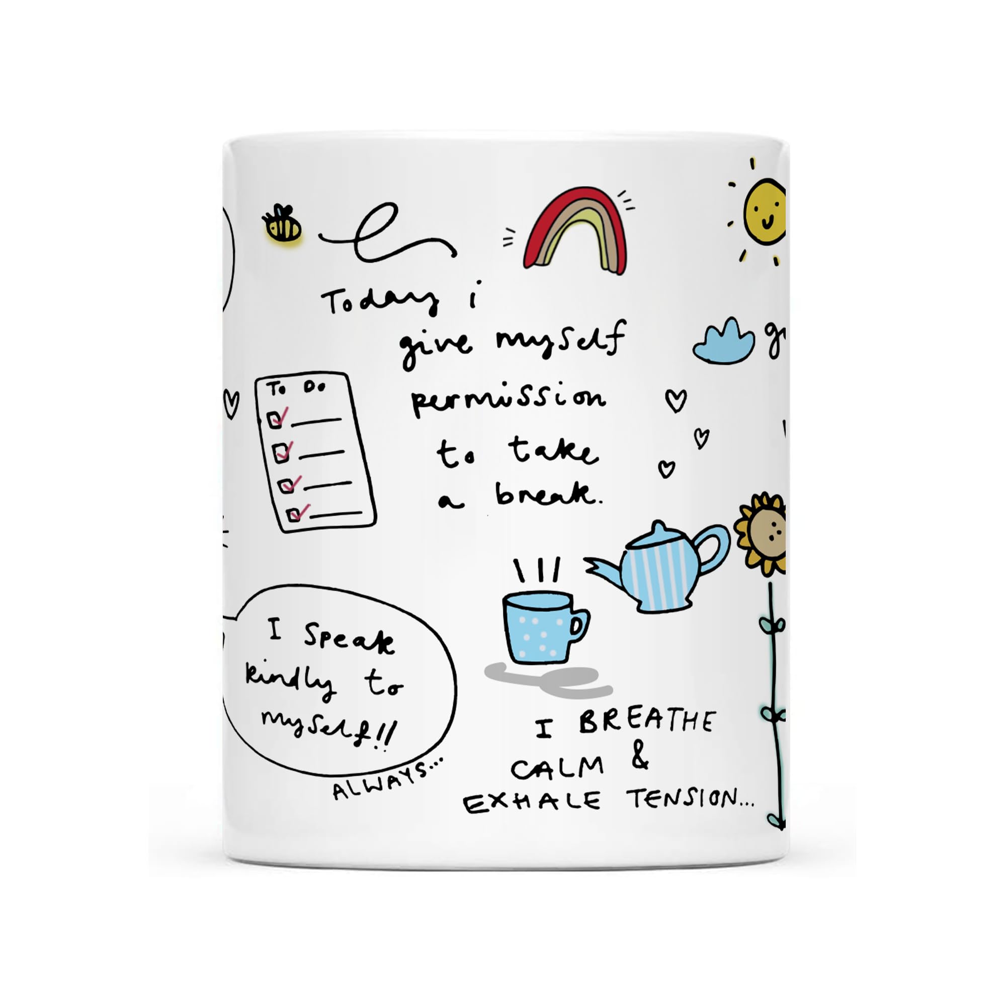 Gossby Mom Affirmation Coffee Mug back view showcasing the message