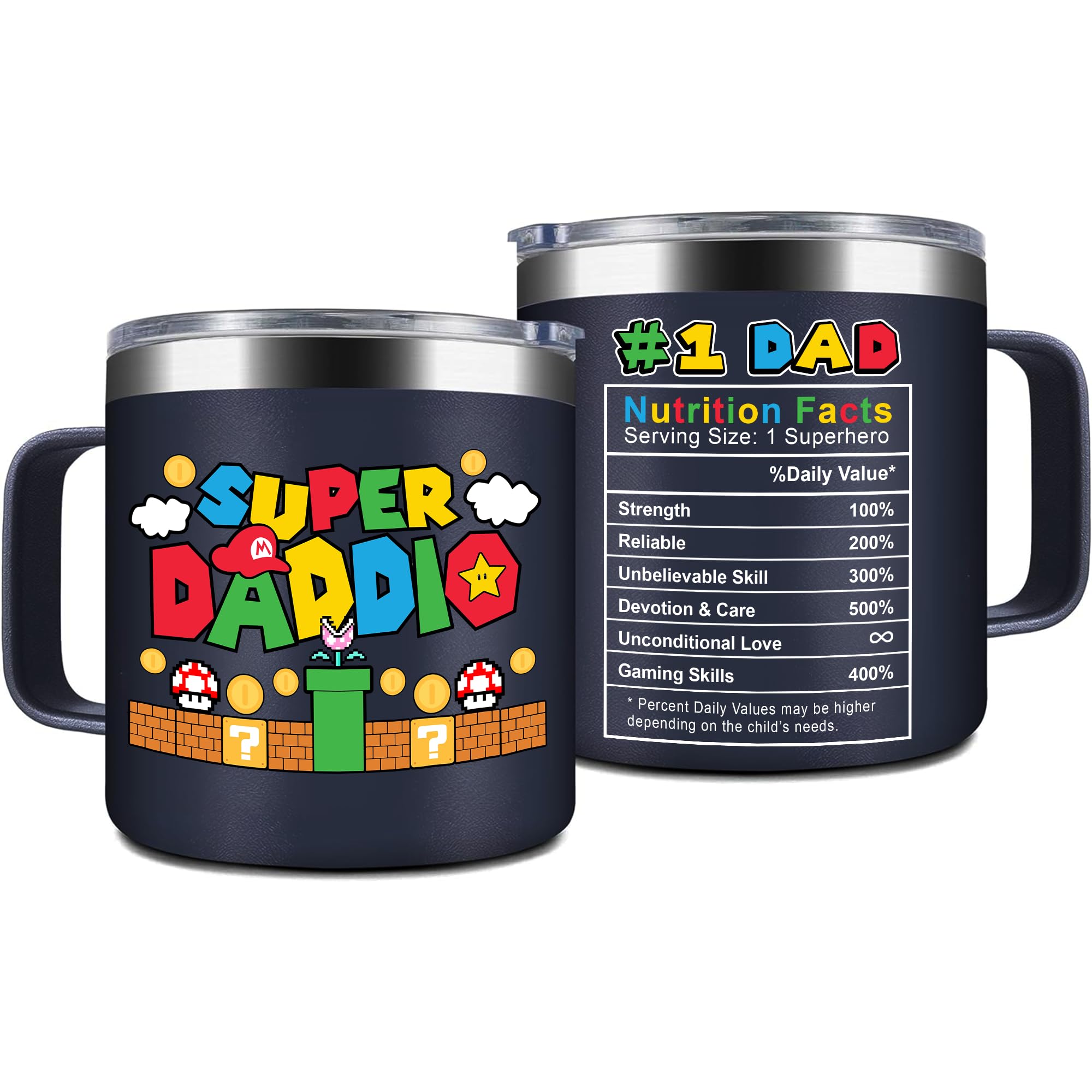 Gossby Super Daddio mug closeup with steam for hot coffee