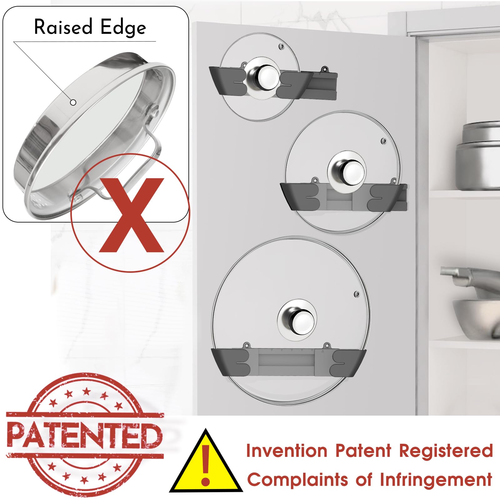 Gosuny BPA-free plastic lid holder is durable and easy to clean.