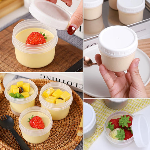 Clear jars show contents at a glance for quick meal prep.