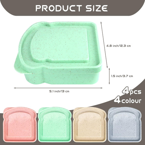 GothaBach toast-shaped container with lid closed for portable lunch organization