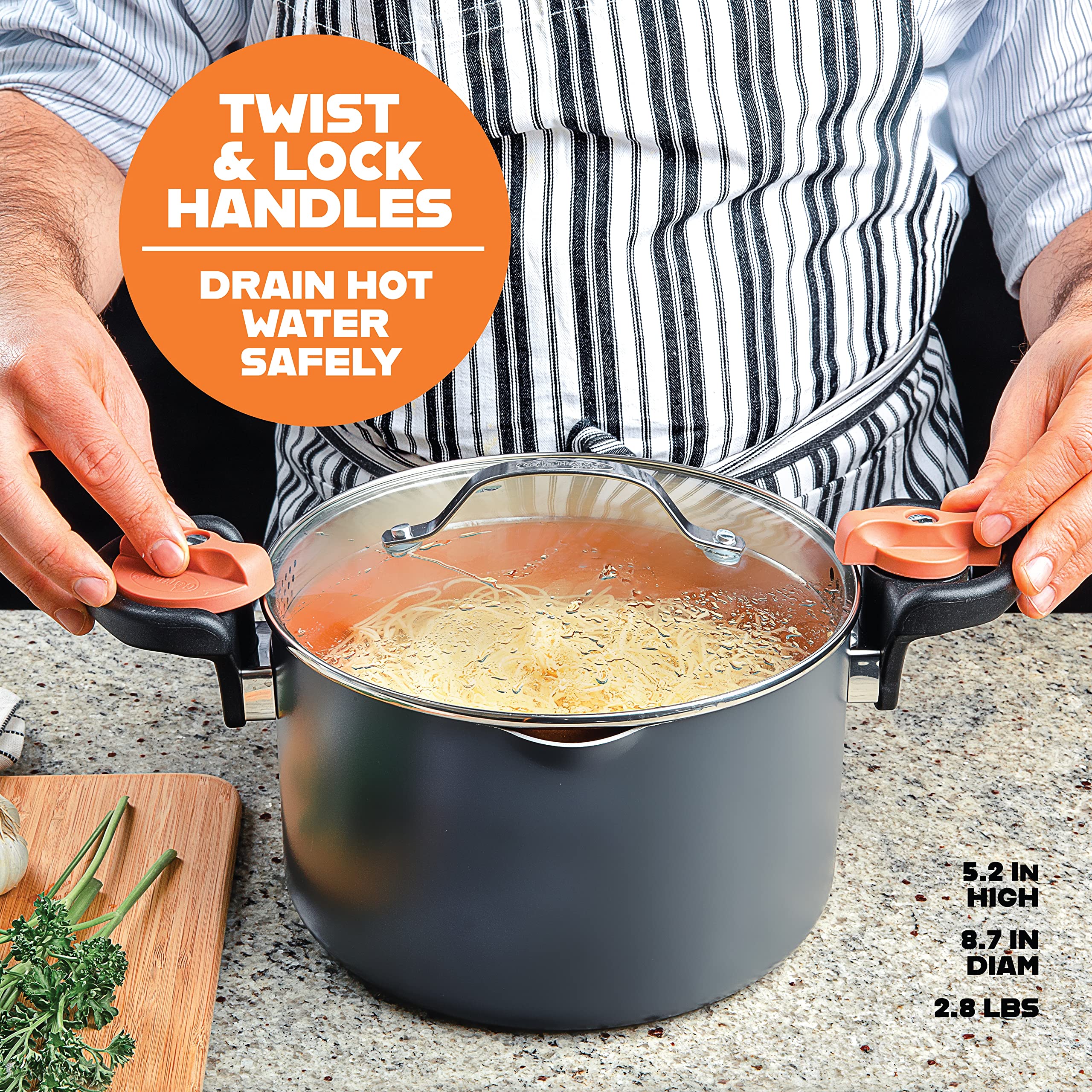 Gotham Steel diamond-reinforced coating resists metal utensils over time