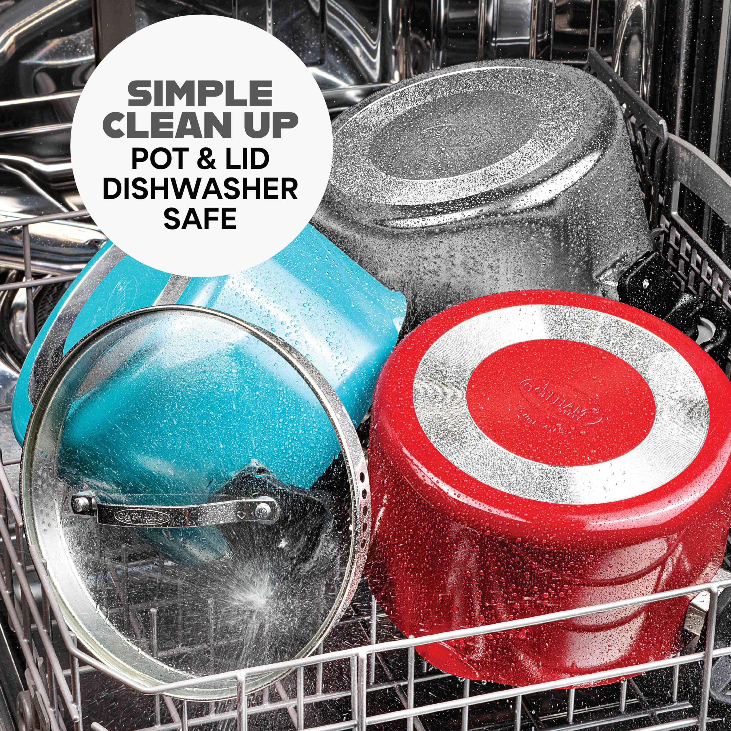 GOTHAM STEEL induction-ready stock pot compatible with all cooktops