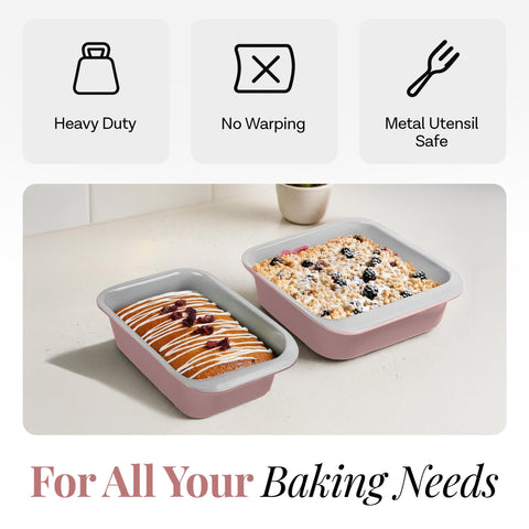 Gotham Steel loaf pan ideal for breads and loaf cakes with simple release.