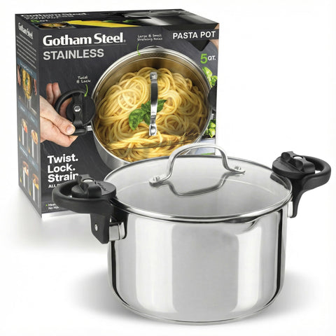 GOTHAM STEEL coating tolerates metal utensils for versatile cooking