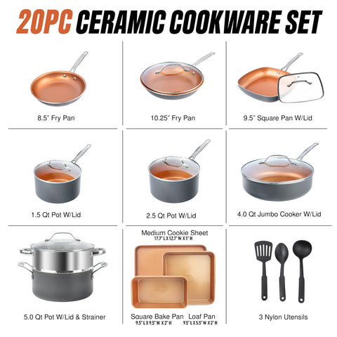Gotham Steel tempered glass lids show progress while monitoring cooking