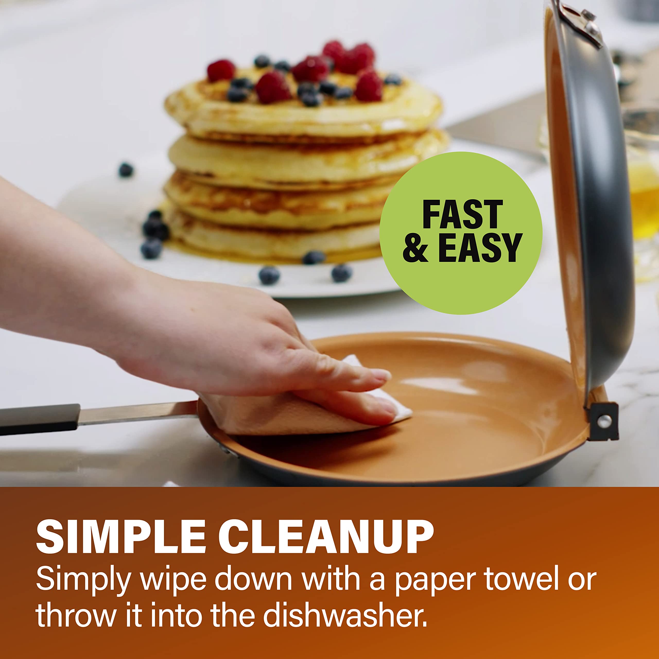 Gotham Steel toxin-free cookware free of PFOA and PFOS.