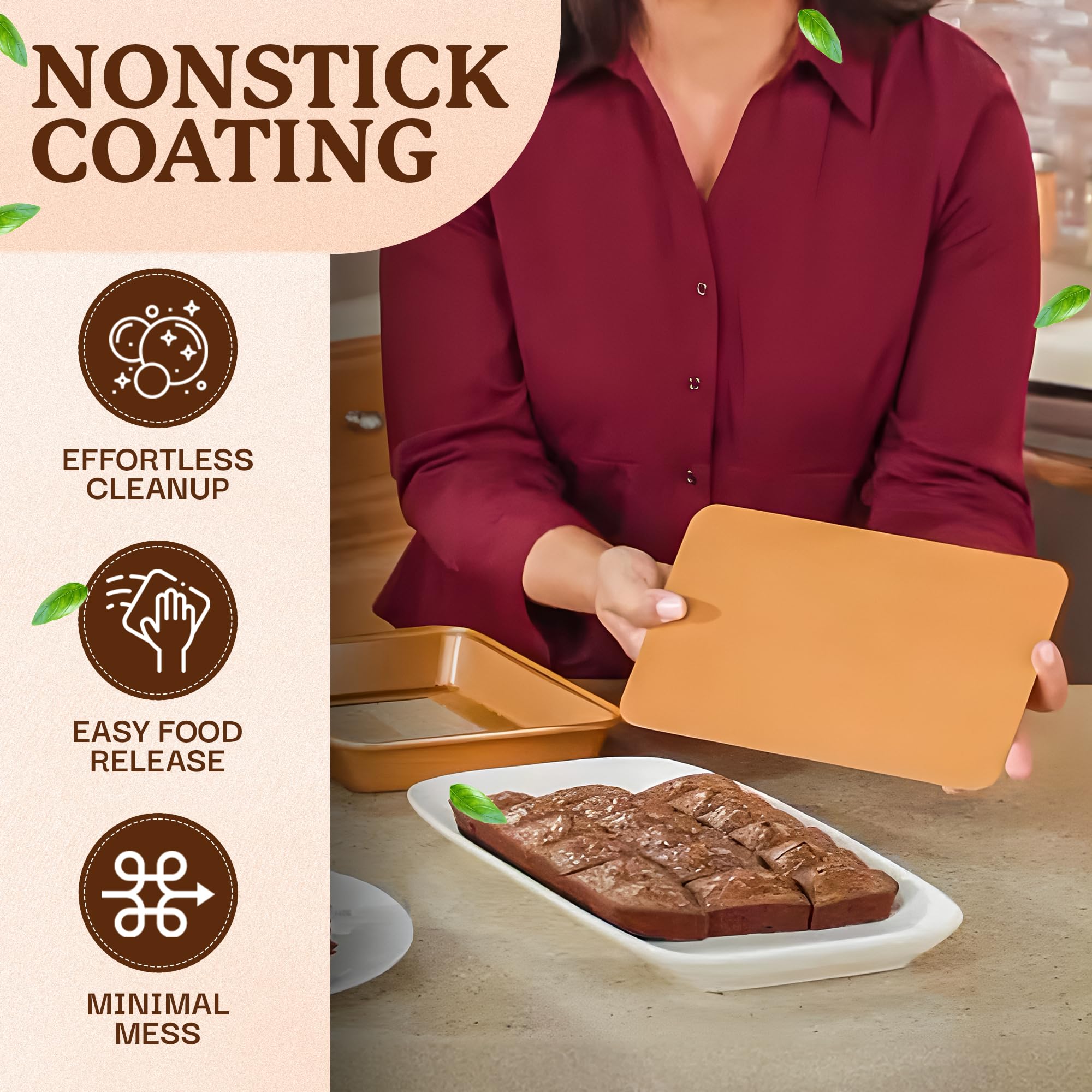 Gotham Steel XL nonstick coating ensures easy release of baked goods