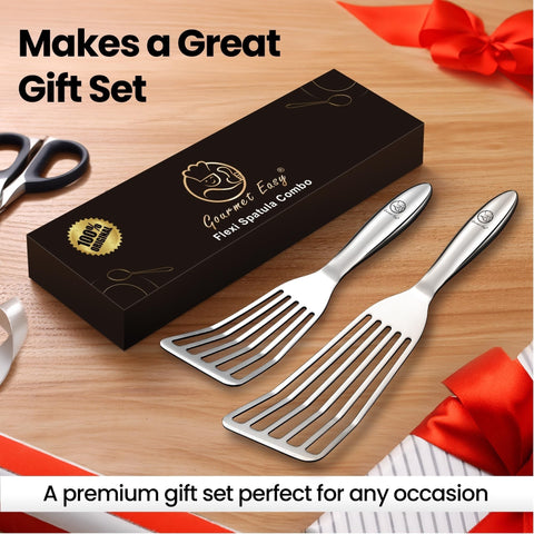 Gourmet Easy dishwasher-safe utensils simplify cleanup after cooking.