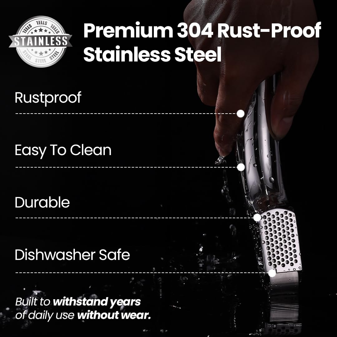Gourmet Easy garlic press detachable handle for easy cleaning