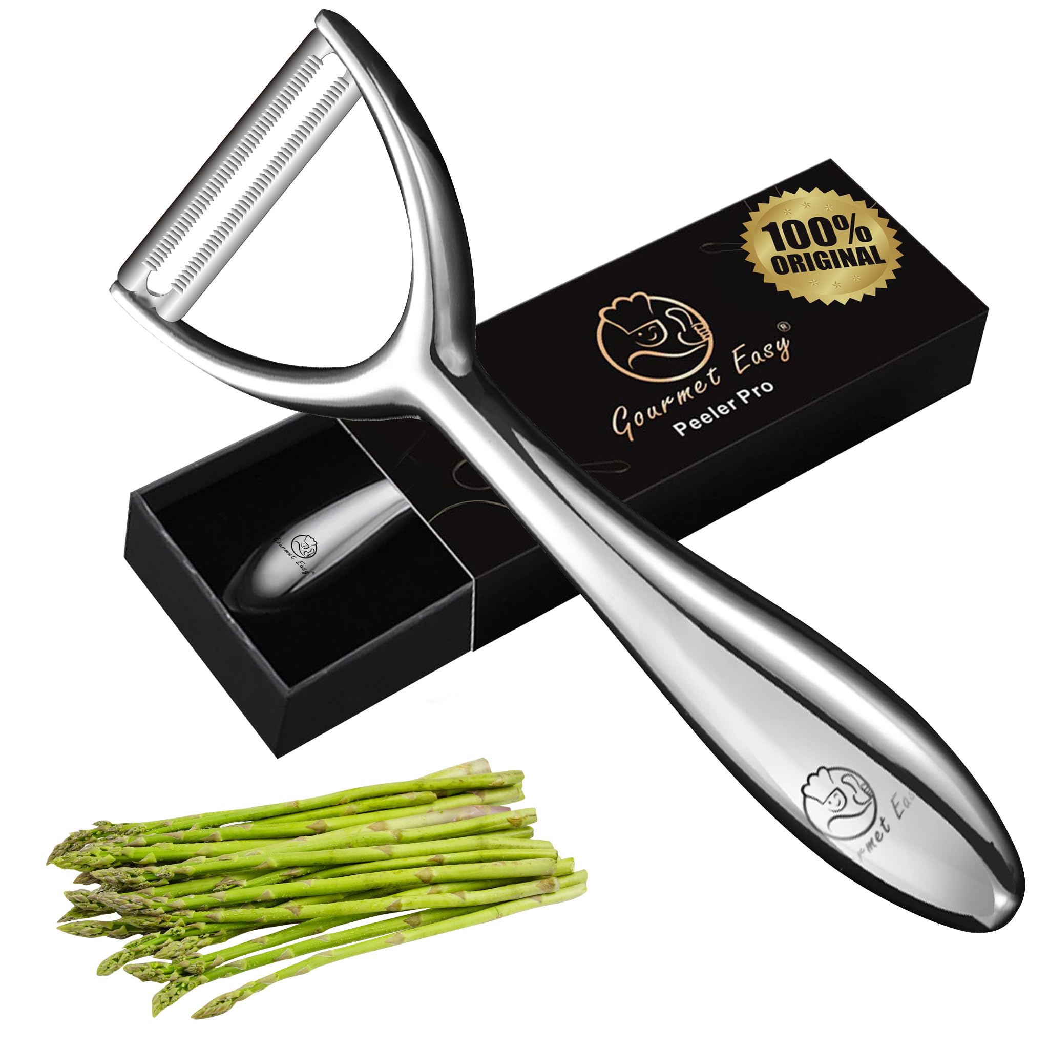 Gourmet Easy vegetable peeler with serrated blade for effortless skinning