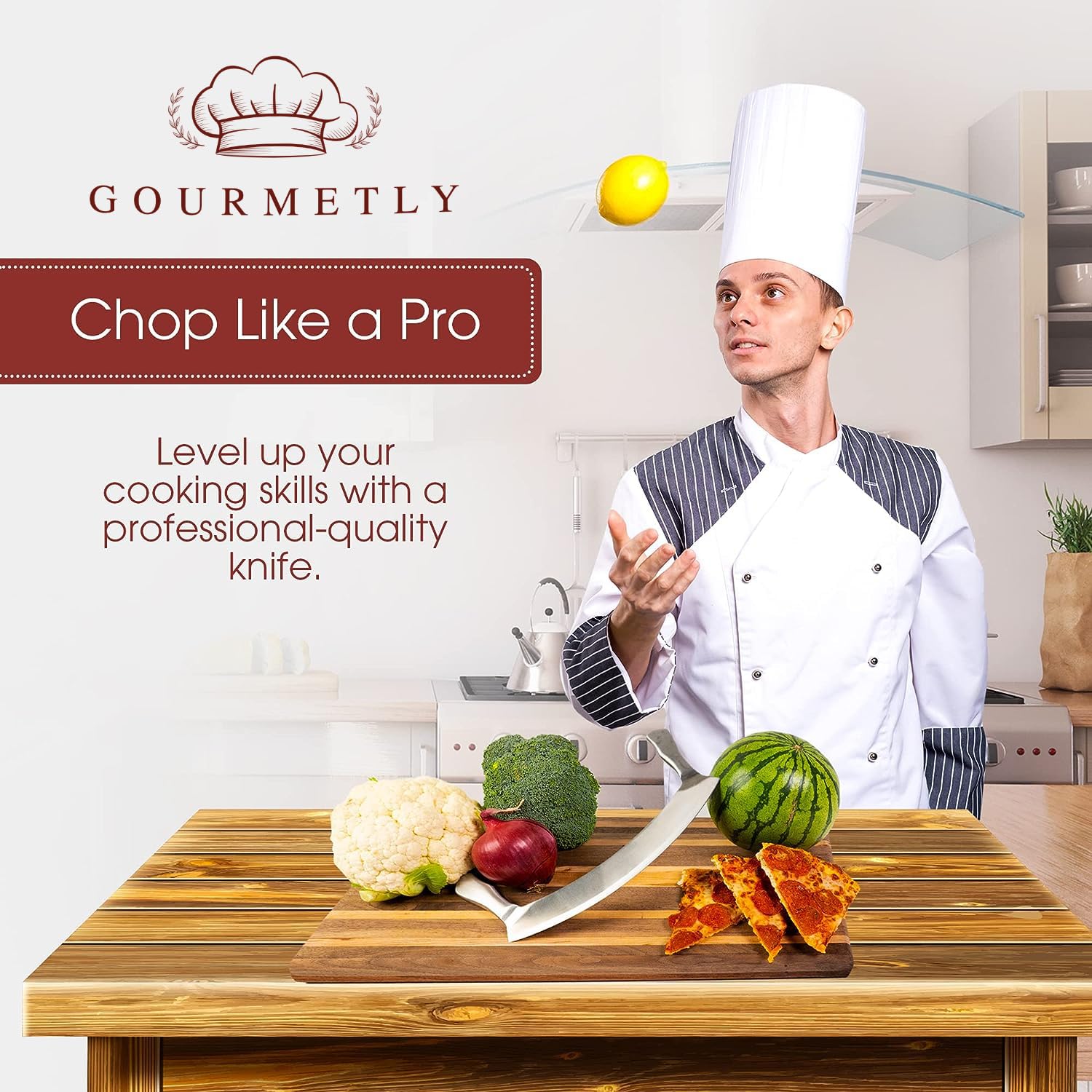 Gourmetly cheese and dessert slicer for precise, clean cuts.