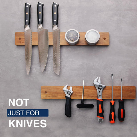 Gourmetop compact knife storage keeps kitchen tools organized.