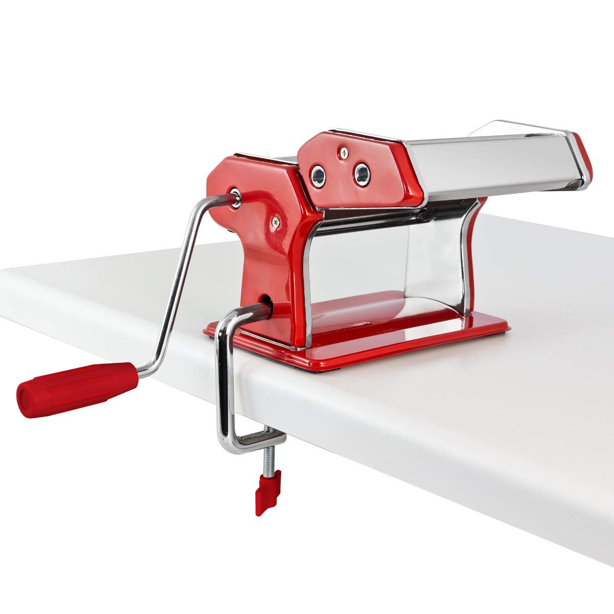 GOURMEX professional-style stainless steel pasta maker for home chefs.