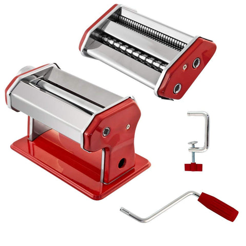 GOURMEX red-hued pasta maker adds chef-grade flair to kitchens.