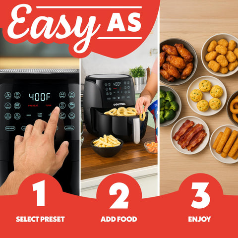 Gourmia air fryer oven 4qt 1300-watt performance delivers quick heating