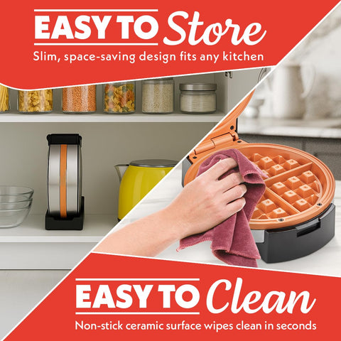 Gourmia compact dimensions enable easy storage in tight spaces.