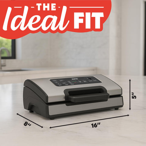 Gourmia 1,700W power delivers reliable, consistent seals
